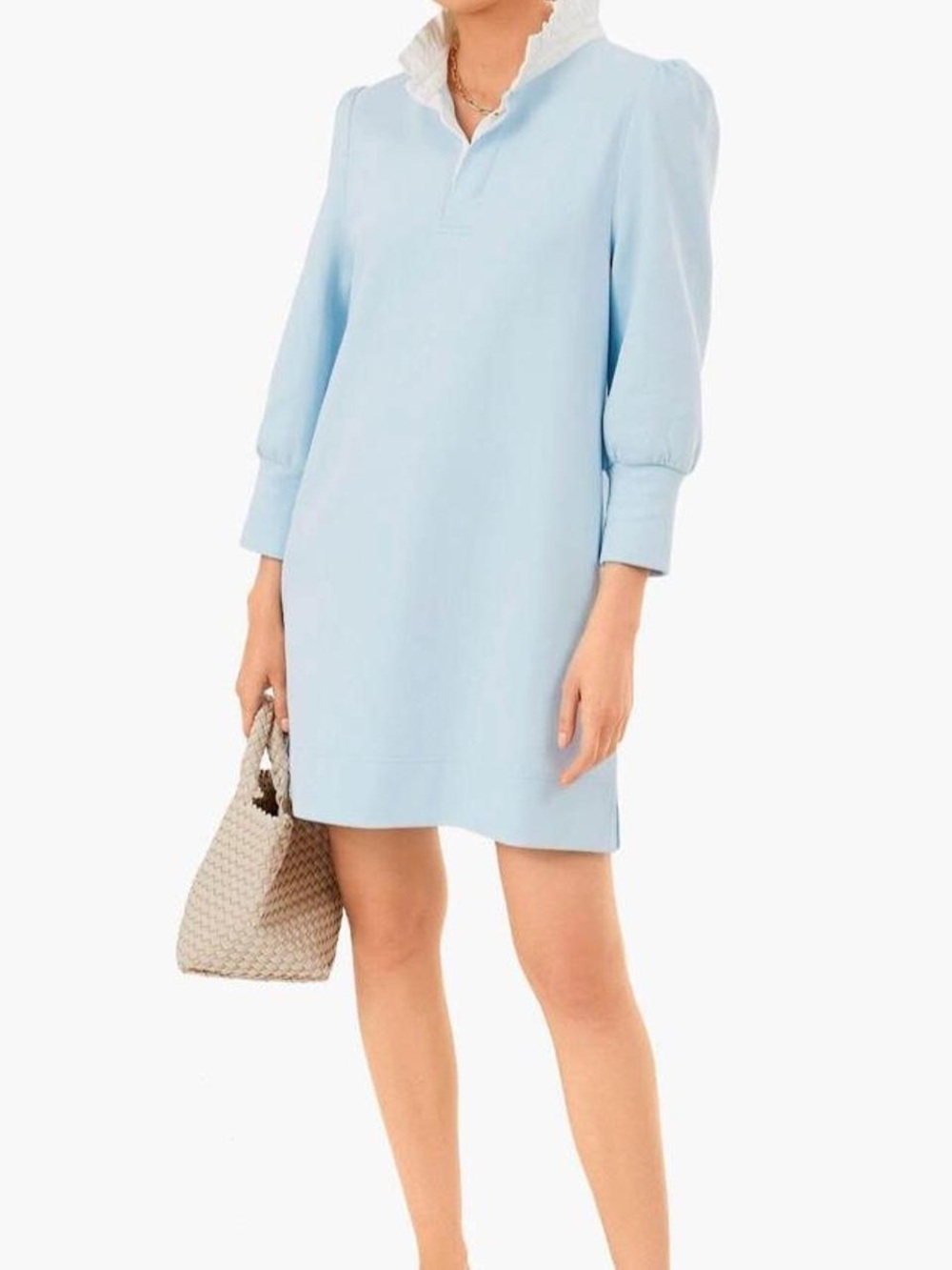 TUCKNERNUCK POMANDER PLACE CHARLOTTE TERRY SHIRT RUFFLE COLLAR DRESS XS